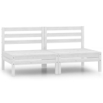 Dvivietė sodo sofa, 63,5 x 63,5 x 62,5 cm, balta