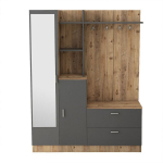 Prie&scaron;kambario baldų komplektas Kalune Design DD5, rudas/pilkas