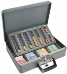Pinigų dėžutė Maxi, EUROS, 37 x 29 x 11 cm pilka, Wedo, Pilka, Pilka