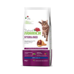 Natural Trainer sausas maistas su džiovintu kumpiu ir žirniais suaugusioms sterilizuotoms katėms, 10 kg