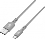 Tb Usb-c 2m Greito įkrovimo silikoninis kabelis, pilkas
