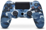 Games World PS4 Doubleshock 4 V2 bevielis žaidimų pultelis / valdiklis, kamufliažinis mėlynas, skirtas PS4 / PS5 / Android / iOS