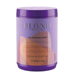 Kaukė &scaron;viesiai rudiems, dažytiems ir &scaron;viesintiems plaukams Inebrya Blondesse No-Orange, 1000ml