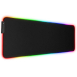 Riff RGB-01 Rubbered Cloth Gaming Mouse Pad with USB RGB Color LED Frame (80x30cm) Black