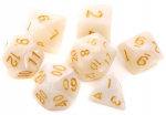Perliniai kauliukai Rebel RPG Dice Set - Pearl - White