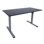 Reguliuojamo auk&scaron;čio ra&scaron;omasis stalas ERGO OPTIMAL su 1 varikliu 120x60cm, juodas/pilkas