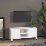 vidaXL Televizoriaus spintelė, balta, 105x35x42cm, metalas