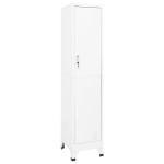 vidaXL Persirengimo spintelė, baltos spalvos, 38x45x180cm, plienas