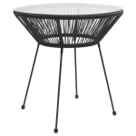 Sodo valgomojo stalas, 70x74 cm, juodas