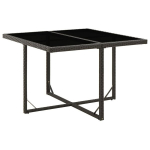 Sodo stalas, 109x107x74 cm, juodas