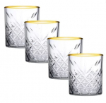 Pasabahce stiklinės Timeless Gold, 420 ml, 4 vnt.