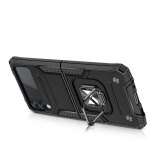 Wozinsky Ring Armor tough hybrid case cover + magnetic holder skirtas Samsung Galaxy Z Flip 3, juodas