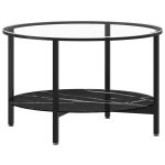 Kavos staliukas vidaXL, 70 cm, juodas