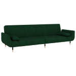 Dvivietė vidaXL sofa-lova, žalia