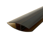 Sujungimo profilis H, 10mm, plastikinis, bronza, po 2,00 m