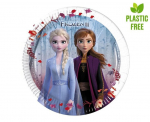 Vienkartinės popierinės lėk&scaron;tės Frozen 2 19,5 cm, 8 vnt