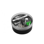 Antgaliai su plastikine mova &scaron;erdies uždarymui, komplektas (0.25-2.50mm, 400 vnt.) WIHA
