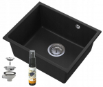 Granitinė plautuvė Manado, juoda