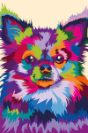 Tapyba pagal skaicius TM Varvikas Through the eyes of a chihuahua MC1115e 20x30 cm