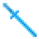 &Scaron;viečiantis kardas Minecraft, mėlynas