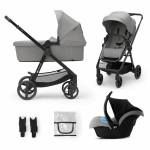 Universalus vežimėlis Kinderkraft Newly 3in1 Mink Pro, Grey