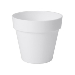 Plastikinis vazonas Ibiza Soft Mat 4140-011, baltas, &Oslash;20 cm