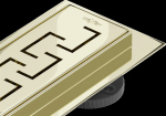 Du&scaron;o latakas Mexen Flat 360 Athens, Gold, 90 cm