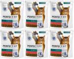 Perfect Fit 1+ Sterile sausas ėdalas suaugusioms katėms su jautiena, 6 x 750g