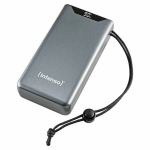 Intenso Powerbank F20000, I&scaron;orinė baterija su PD 20 W QC 18 W, USB-C ir USB-A prievadus, 20 000 mAh, Pilka