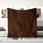 Flanelinis leopardo ra&scaron;to pledas, 130*150cm