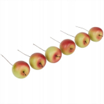 Raudoni ir žali dekoratyviniai putplasčio obuoliai jūsų rudens kompozicijoms 6vnt.