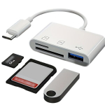 3-in-1 kortelių skaitytuvas USB adapteris