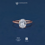 Hipoalerginis 925 Sidabrinis 2CT Moisanito Žiedas Su Dėžute, 9