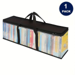 Skaidrus PVC laikymo dėklas su užtrauktuku CD, Blu-ray, VHS ir žaidimams., 1 vnt