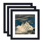 3 vnt. Klasikinių Juodų Medinių 10x10 Rėmelių, 10&times;10【25,4&times;25,4cm】