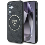 Coque Guess 4G Blizguoti Trikampiai Mygtukai MagSafe Samsung Galaxy S25+ (juoda)