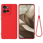 &bdquo;Shell&ldquo; kieto silikono (TPU) dėklas - raudonas (Motorola Edge 50 Neo 5G / Moto S50 5G / Thinkphone 25 5G)