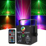 USB 3 vietų DJ LED &scaron;viestuvas su nuotoliniu valdymu