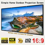 Paprastas sulankstomas i&scaron;orinis didelės rai&scaron;kos kino ekranas , 213,36 cm 16:9