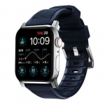 Apyrankė - NOMAD - Apple Watch 6-9-SE-Ultra-Ultra 2 - Sidabrinė - Fluoroelastomero guma - Vientisa