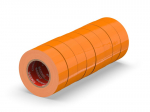 Izoliacinė juosta ERKO 19mm x 20m Oranžinė 8 vnt. nustatyti, PVC elektros kabelių remontas, labai lankstus ir stipriai klijuojantis