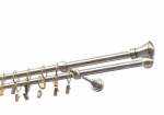 Dvigubas karnizas metalinis 16 mm + 16 mm ELIZA, 180 cm, antika