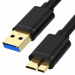USB laikmena Unitek Y-c461gbk Usb 3.0 Microb į Usb-a laidas, 1m, 100% varis