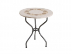 Stalas Patio Roma, 70 cm, rudas/baltas