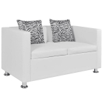 Dvivietė sofa, baltos spalvos, Balta