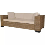 Trivietė sofa, ratanas