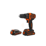 Akumuliatorinis suktuvas/gręžtuvas BDCDD186B 18V 2 x 1,5 Ah, Black+Decker