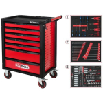 Įrankių vežimėlis KS tools Racing su priedais, 125 vnt.