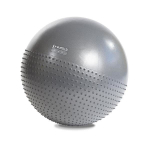 Gimnastikos kamuolys su pompa HMS YB03, 65 cm, pilka