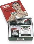 Vintažinis skutimosi rinkinys vyrams Proraso Gino: kremas prie&scaron; skutimąsi, 100 ml + skutimosi kremas, 150 ml + balzamas po skutimosi, 100 ml
